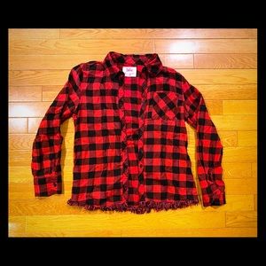 Justice checkered button down too